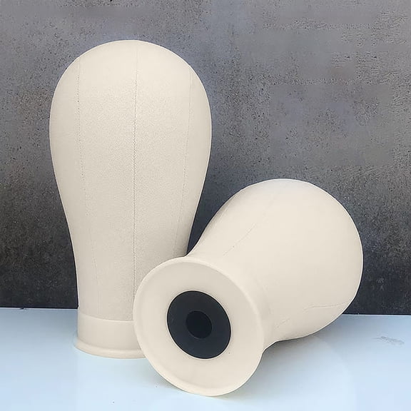 Tnobhg Canvas Block Head Kit Training Styling Mannequin Wig Head DIY Durable Foam Canvas Material Display Head Wig Stand