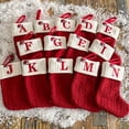 thumbnail image 1 of Tnobhg Christmas Stocking Embroidered Letter with Hanging Rope Fine Workmanship Christmas Stocking Festive Xmas Decoration, 1 of 8
