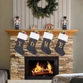 thumbnail image 1 of Tnobhg Christmas Stocking Knitting Snowflake Letter Large Capacity with Hanging Rope Create Atmosphere Candy-filled Stocking, 1 of 7