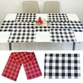 thumbnail image 1 of Tnobhg Christmas Table Runner Red Black Plaid Print Seasonal Rectangle Xmas Theme Dining Table Cloth Cover Kitchen Supplies, 1 of 8