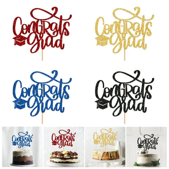 Tnobhg Congratulations 2024 Graduation Cake Topper Congrats Grad Cake Decor Graduation Party Decorations Supplies