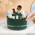 thumbnail image 1 of Tnobhg Countertop Cosmetic Storage Box 360 Degree Turntable Large Capacity 5 Compartments Multifunctional Makeup Brush Lipstick Organizer Holder Container, 1 of 8