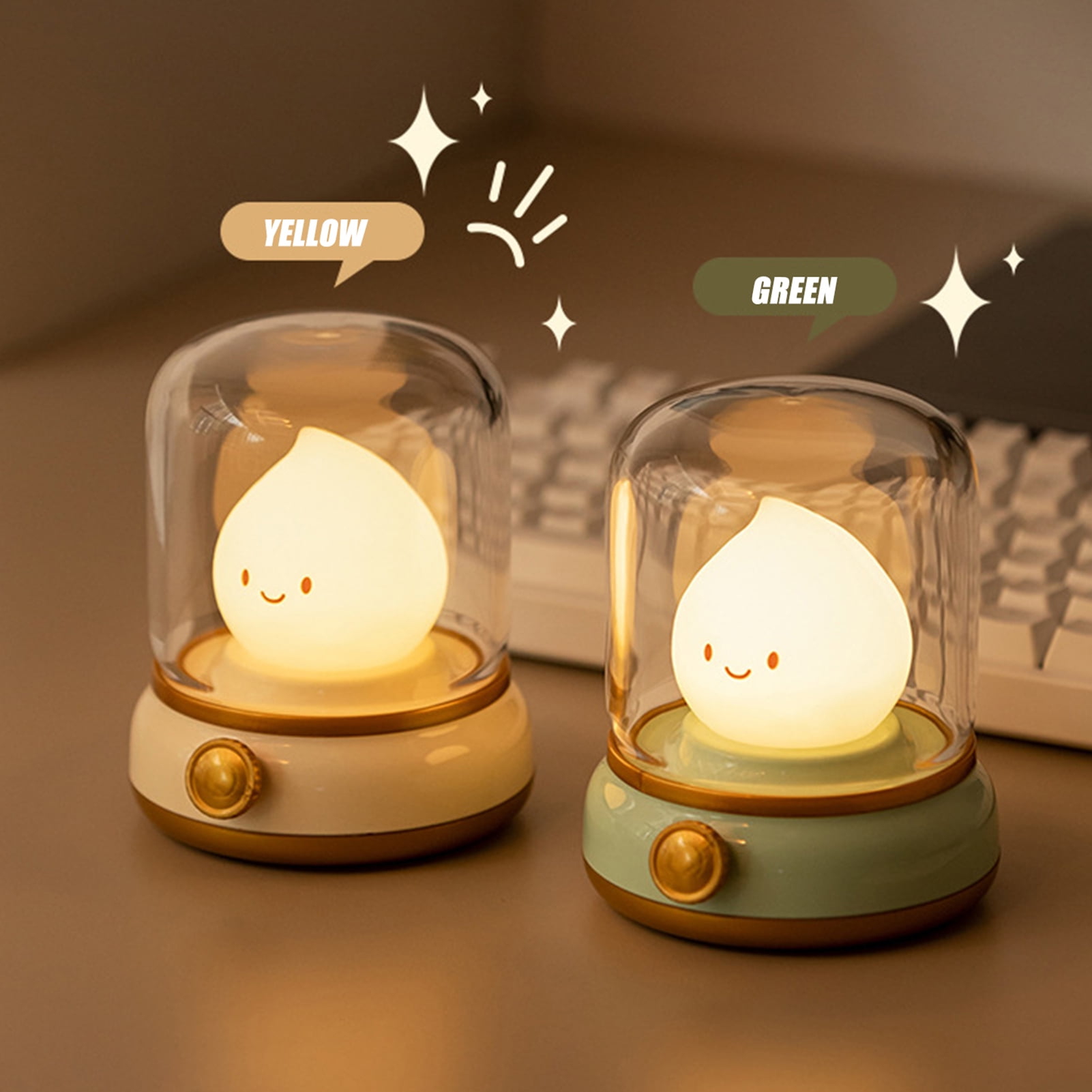 Tnobhg Cute Kerosene Lamp with Flickering Flame Effect Soft Lighting