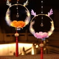 thumbnail image 1 of Tnobhg DIY Chinese Dragon Lantern Kit with Tassels Simulated Flower Fine Workmanship Handheld Festive Lantern Decoration, 1 of 8
