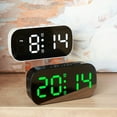thumbnail image 1 of Tnobhg Digital Alarm Clock Mirror LED Adjustable Brightness Dual Alarms USB Charging Bedroom Minimalist Clock, 1 of 7
