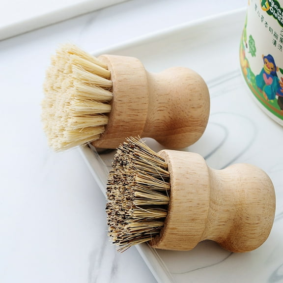 Tnobhg Dish Scrub Brush High-density Strong Bristles Wooden Handle Multifunctional Easy Cleaning Remove Stain Reusable Pot Washing Kitchen Cleaning Brush Kitchen Supplies