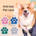 thumbnail image 1 of Tnobhg Dog Tag Shiny Eye-catching Smooth Surface Hanging Hole Design Alloy Paw Shape Pet Dog Tag Pendant Daily Use, 1 of 8