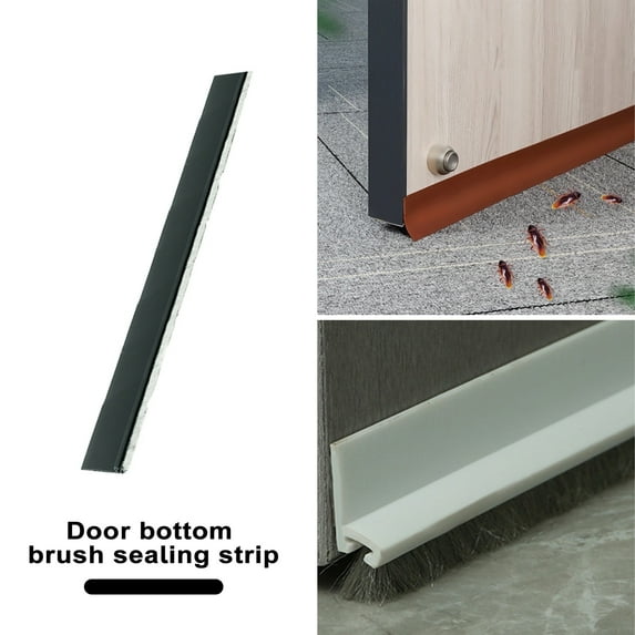 Tnobhg Door Bottom Brush Seal Gate Bottom Sealing Strip Stopper Soundproof Moisture Proof Prevent Insect Dustproof Protection Sound Blocking Door Strip