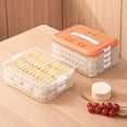thumbnail image 1 of Tnobhg Dumpling Storage Box Multi-layers Large Capacity Portable Handle Airtight Lid Non-sticky Refrigerator Food Wonton Container Holder Organizer Kitchen Supplies, 1 of 8