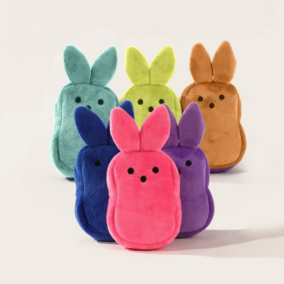 Tnobhg Easter Bunny Coin Purse Soft Plush Small Portable Cute Colorful Rabbit Coin Holder Storage Bag Pouch Wallet Festival Gift Party Favors