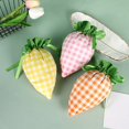 thumbnail image 1 of Tnobhg Easter Plaid Carrot Gift Bag Portable Cute Radish Shape Goodies Snack Present Treat Candy Drawstring Bag Happy Easter Festival Gift, 1 of 8