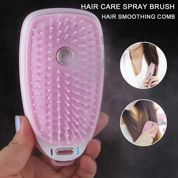 Tnobhg Electric Massage Comb Vibration Spray Hydrating Anti-static Hair Restoration Scalp Massage Care Detachable Brush Head Thicker Fuller Anti-Tangle Hair Brush