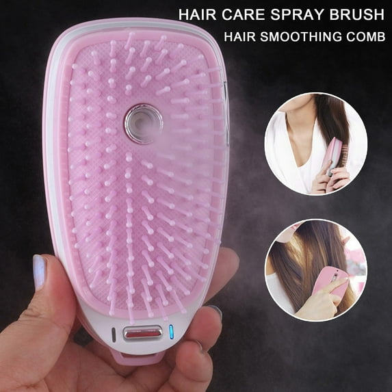 Tnobhg Electric Massage Comb Vibration Spray Hydrating Anti-static Hair Restoration Scalp Massage Care Detachable Brush Head Thicker Fuller Anti-Tangle Hair Brush