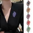 thumbnail image 1 of Tnobhg Elegant Colorful Glass Rhinestones Irregular Shape Brooch Pin Vintage Hat Scarf Shawl Badge Bridal Gift Dress Accessories, 1 of 7