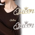 thumbnail image 1 of Tnobhg Fashion Rhinestone Queen Letter Brooch Pins for Women Luxury Crown Corsage Party Wedding Gifts Clothing Accessories, 1 of 7