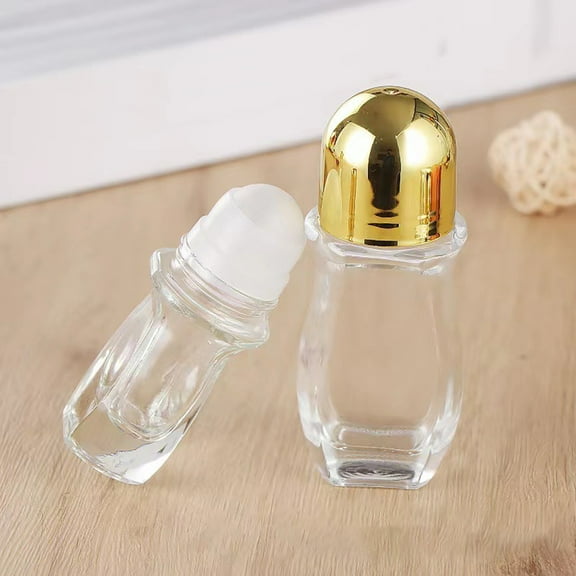 Tnobhg Glass Roller Bottles with Roll Ball Leak-Proof Smooth Rolling Action Glass Dispensing Bottles Aromatherapy Massage Bottle for Essential Oils Perfume Cosmetics