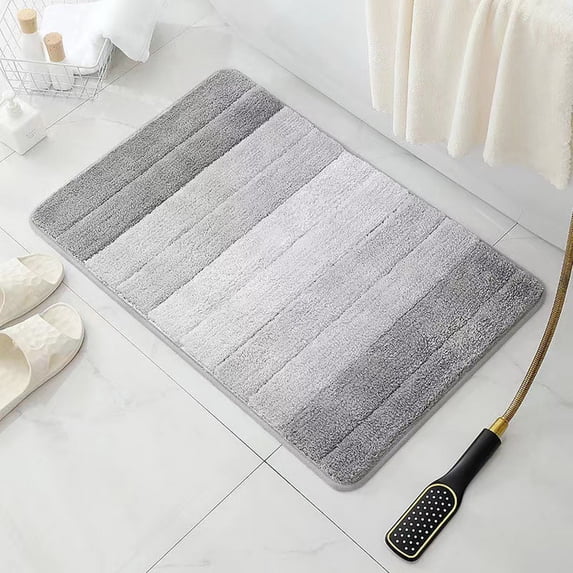 Tnobhg Gradient Color Bath Mat Modern Quick Drying Soft Anti-slip Thick Super Absorbent Entry Door Shower Rug Floor Pad Bathroom Supplies