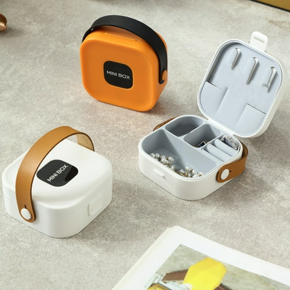 Tnobhg Jewelry Storage Box Dust-proof Necklace Ring Protective Box Portable Jewelry Organizer for Home Travel