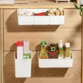 thumbnail image 1 of Tnobhg Kitchen Hanging Storage Box Punch-free Anti-slip Pantry Cabinet Closet Door Holding Case Under Sink Spices Condiments Ginger Garlic Organizer Bathroom Storage Case, 1 of 7