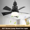 Tnobhg LED Ceiling Fan Light with Remote Control 3 Speeds Strong
