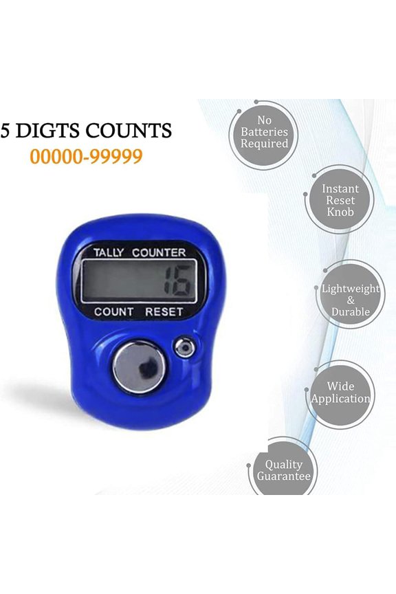 LED Finger Ring Counter Compact Quick Response Adjustable Circle Easy Simple Operation Counter Home Supply