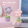 thumbnail image 1 of Tnobhg LED Flower Lamp Flicker Free Soft Lighting Eye Protection Compact Size Flowerpot Night Lamp Desktop Decoration, 1 of 8