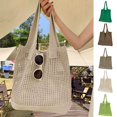 thumbnail image 1 of Tnobhg Large Beach Tote Bag Shoulder Knit Bag Tote Beach Crocheted Large Capacity Elastic Solid Color Great Load Bearing Handbag, 1 of 8