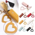 thumbnail image 1 of Tnobhg Lipstick Bag Keychain Lobster Clip Stainless Faux Leather Mini Lipstick Container with Heart Pendant Changs Purse Key Organizer Key Holder, 1 of 7
