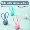 thumbnail image 1 of Tnobhg Magnetic Cable Clips Adjustable Elastic Cable Organizer Soft Rubber Elasticity Cable Management Belt, 1 of 8