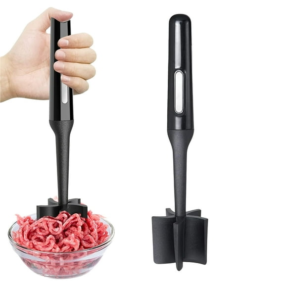 Tnobhg Meat Mincer Spatula Heavy Duty Ground Beef Chopper Hamburger Meat Chopper Tool Easily Breaks Up Ground Meat BPA-Free Multifunctional Kitchen Utensil
