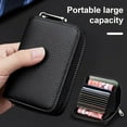 thumbnail image 1 of Tnobhg Men Wallet Large Capacity Smooth Faux Leather Zipper Closure Organ Shape Multi Pockets Credit Card Holder Card Organizer, 1 of 8