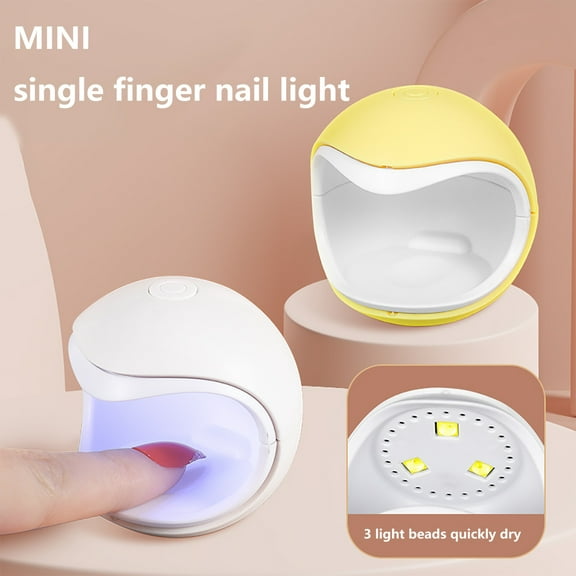 Tnobhg Nail Curing Lamp Portable Mini Efficient Dual LED Light Source Handheld Mini Lamp for Manicures UV Machine