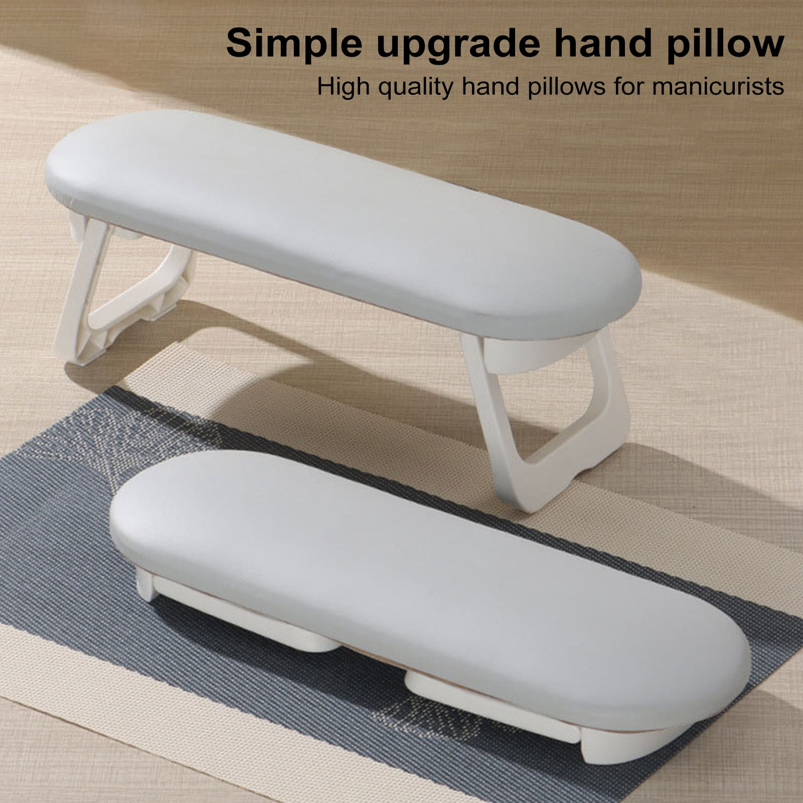Tnobhg Nail Hand Rest Nail Arm Rest Foldable Faux Leather Nails Cushion Hand Holder Adjustable Height Nail Hand Pillow Nail Art Accessories Tool for Manicurists Nail Salons Home Use