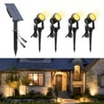 Tnobhg Outdoor Solar Spot Light with Stake 270Degree Adjustable Super