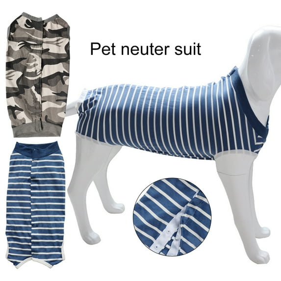 Tnobhg Pet Recovery Suit High-Elastic Camouflage Print Dog Jumpsuit Pajamas Surgical Gown Vest Wrap for Small Medium Large Dogs Cats