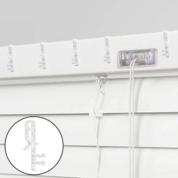 Tnobhg Plastic Valance Clips for Blinds Hidden Design Plastic Window Blind Clips Easy Installatin Blind Valance Replacement Clips Blind Channel Cover Clips for Living Room Bedroom Office