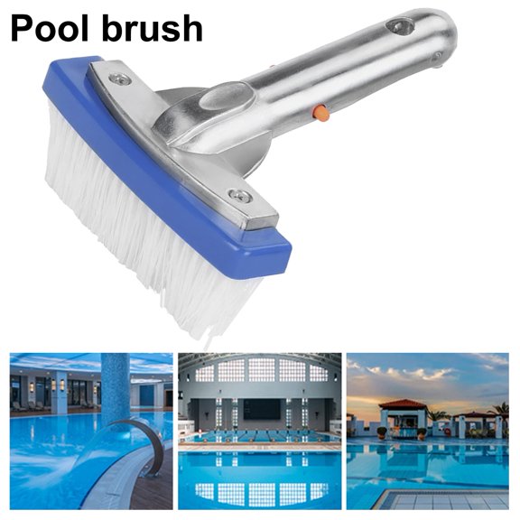 Tnobhg Pool Cleaning Brush High-Density Elastic Bristles Swimming Pool Scrubbing Brush Tough Stain Remover for Home