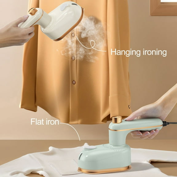Tnobhg Portable Handheld Travel Steam Iron Foldable Fast Heating Electric Heat Press Garment Small Hanging Ironing Machine for Dormitory Clothes