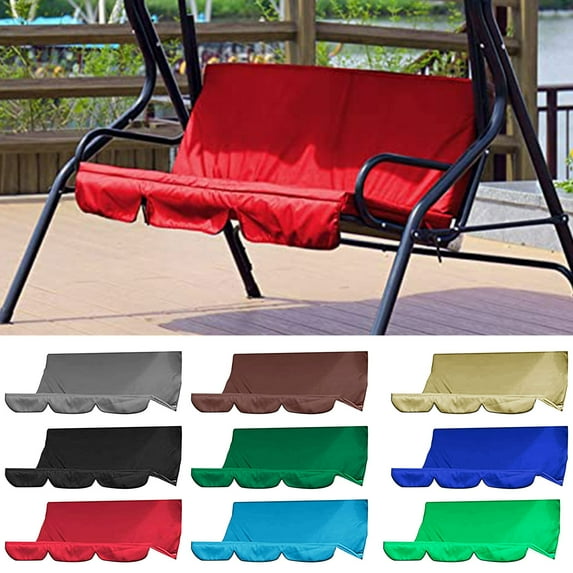 Tnobhg Rain Cover Waterproof Ruffle Design UV Resistant Simple Installation Universal Protective Oxford Cloth Thickened Swing Canopy Rain Cover Replacement Home Supplies