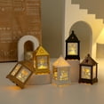 thumbnail image 1 of Tnobhg Ramadan Lantern Desktop LED Lamp Retro Style Unique Design Battery Powered Decorative Lantern Hanging LED Candle Light, 1 of 7