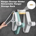 thumbnail image 1 of Tnobhg Retractable Hanger Storage Rack Rounded End Design Wall-Mounted Space-Saving Simple Installation Hanger Organizer, 1 of 7