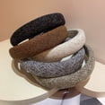 thumbnail image 1 of Tnobhg Retro Women Solid Color Dots Wide Headband Heightened Sponge Girl Sweet Hair Decorate Hair Hoop Hair Accessories, 1 of 8