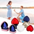 thumbnail image 1 of Tnobhg Ring Box Heart Shaped with LED Light Pocket-sized Portable Ring Case for Proposal Engagement Wedding, 1 of 8