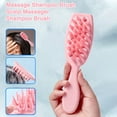 thumbnail image 1 of Tnobhg Scalp Massager Shampoo Brush Scalp Exfoliator for Dandruff Silicone Hair Scrubber for Women Men Non-slip Long Handle Hair Shower Comb Brush, 1 of 8