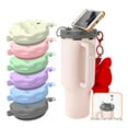 thumbnail image 1 of Tnobhg Silicone Cup Lid BPA-Free Reusable Insulated Mug Lid Strong Durable Replacement Lid Phone Holder Water Bottle Accessory for 40 Oz Cups, 1 of 7