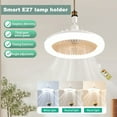 Tnobhg Socket Fan Light with Remote Control 3 Speed Settings Low Noise
