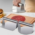 thumbnail image 1 of Tnobhg Stainless Steel Hamburger Press with Handle Square Round Non-stick Food Grade Grill Griddle Meat Bacon Steak Burger Manual Smasher Tool Kitchen Gadgets, 1 of 7