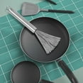 thumbnail image 1 of Tnobhg Stainless Steel Pan Brush Effective Food Residue Remover Long Handle Density Bristle with Hanging Hole Kitchen Utensil Cleaner, 1 of 8