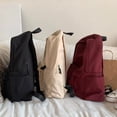 thumbnail image 1 of Tnobhg Travel Camping Backpack Students Schoolbag Large Capacity Waterproof Scratch-resistant Solid Color Double Straps Water Bottle Pockets Schoolbag, 1 of 8