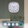 thumbnail image 1 of Tnobhg Wall Clock Square Shape Silent Non-Ticking Quartz Movement High Accuracy Clear Print Legible Battery Operated Wall Hanging Decorative Dedroom Living Room Modern Clock, 1 of 8